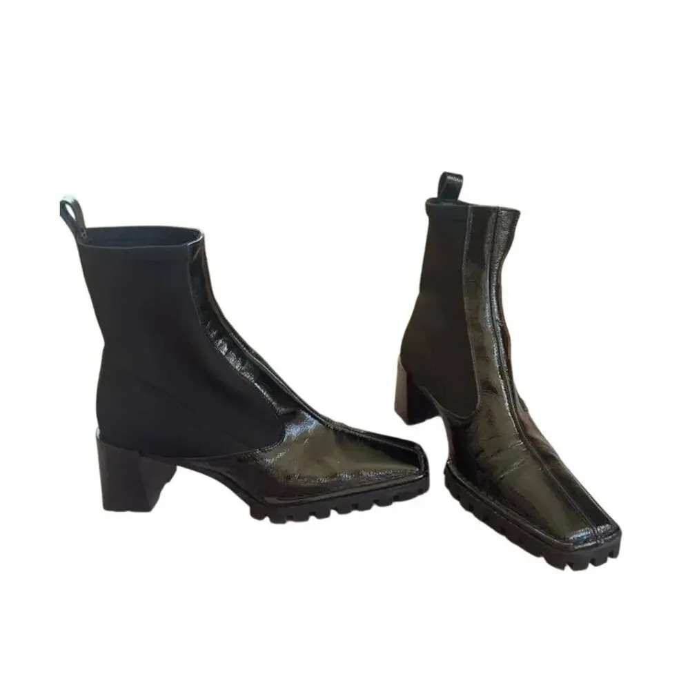 Asos Design Remix Premium Black Sock Boots US 7 and UK 5